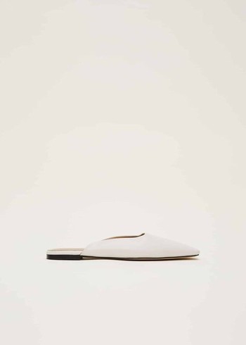 Phase Eight Slip On Mule Flats White USA | 2638417-XR